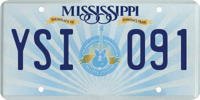MS license plate YSI091