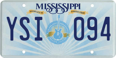 MS license plate YSI094