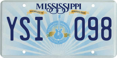 MS license plate YSI098