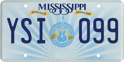 MS license plate YSI099