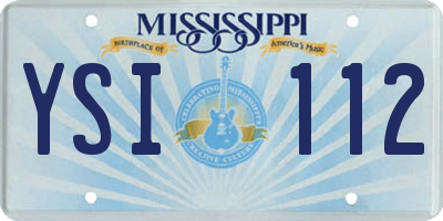 MS license plate YSI112