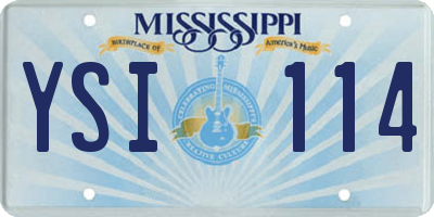 MS license plate YSI114