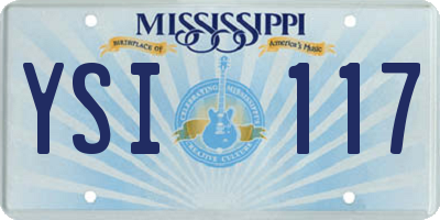 MS license plate YSI117
