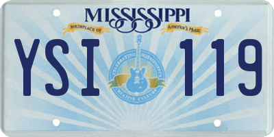 MS license plate YSI119