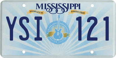 MS license plate YSI121