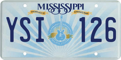 MS license plate YSI126