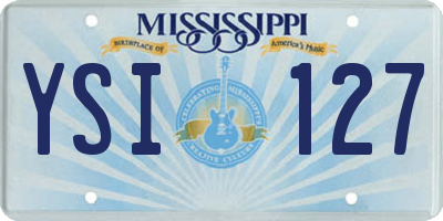 MS license plate YSI127