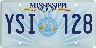 MS license plate YSI128