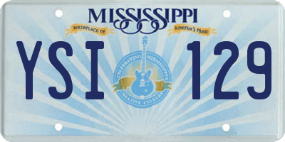 MS license plate YSI129