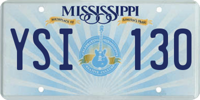 MS license plate YSI130