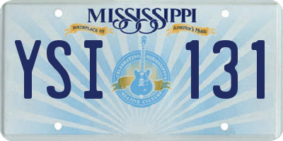 MS license plate YSI131