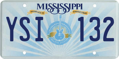 MS license plate YSI132