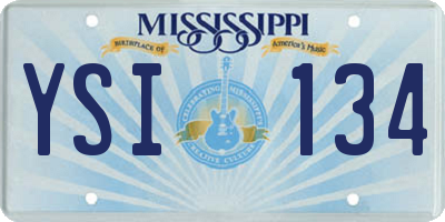 MS license plate YSI134