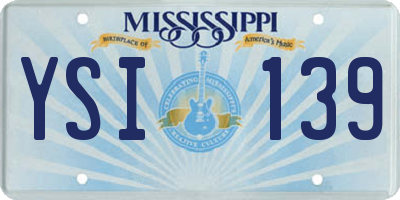 MS license plate YSI139