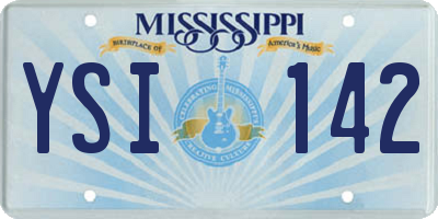 MS license plate YSI142