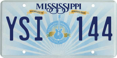 MS license plate YSI144