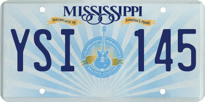 MS license plate YSI145