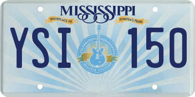 MS license plate YSI150