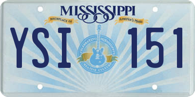 MS license plate YSI151