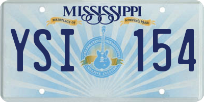 MS license plate YSI154