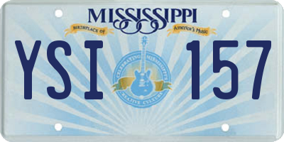 MS license plate YSI157