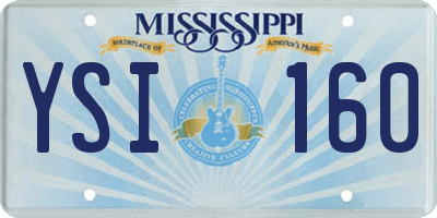 MS license plate YSI160
