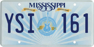 MS license plate YSI161