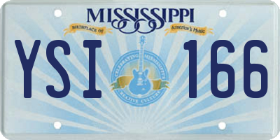 MS license plate YSI166