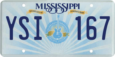 MS license plate YSI167