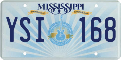 MS license plate YSI168