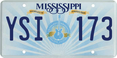 MS license plate YSI173