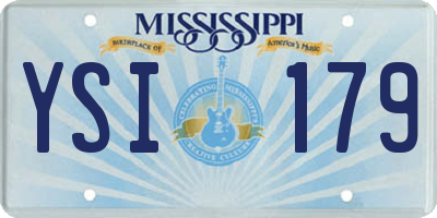 MS license plate YSI179