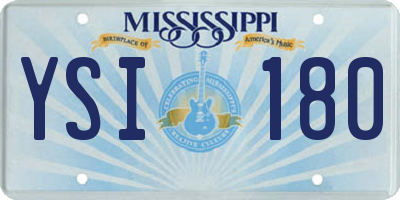 MS license plate YSI180