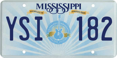 MS license plate YSI182