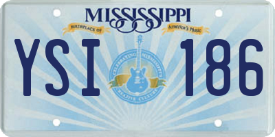 MS license plate YSI186