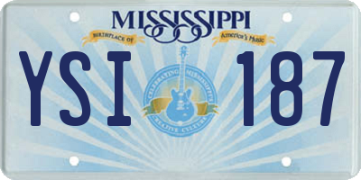 MS license plate YSI187