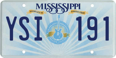 MS license plate YSI191
