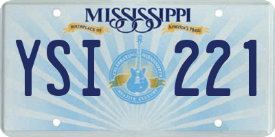 MS license plate YSI221