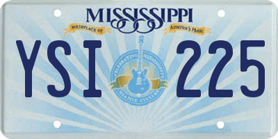 MS license plate YSI225