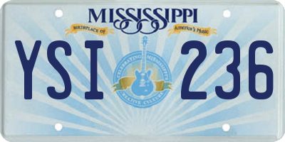 MS license plate YSI236