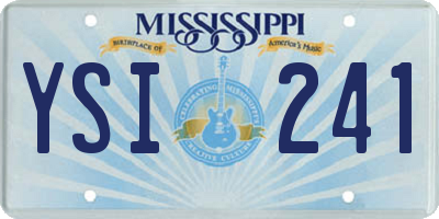 MS license plate YSI241