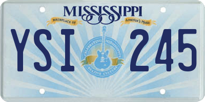 MS license plate YSI245