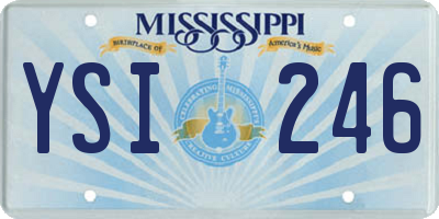 MS license plate YSI246