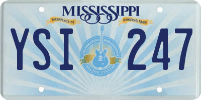 MS license plate YSI247