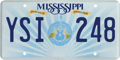 MS license plate YSI248