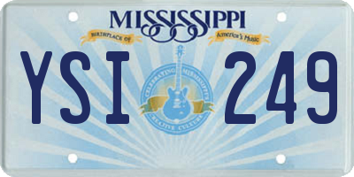 MS license plate YSI249