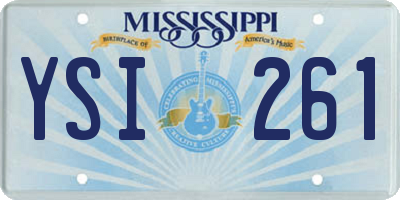 MS license plate YSI261