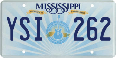 MS license plate YSI262