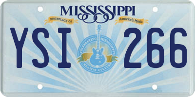 MS license plate YSI266