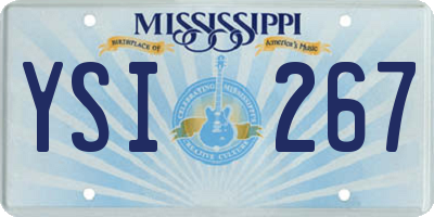 MS license plate YSI267